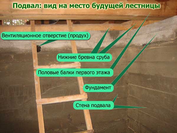 Важные моменты при строительстве подвала и фундамента рубленого дома