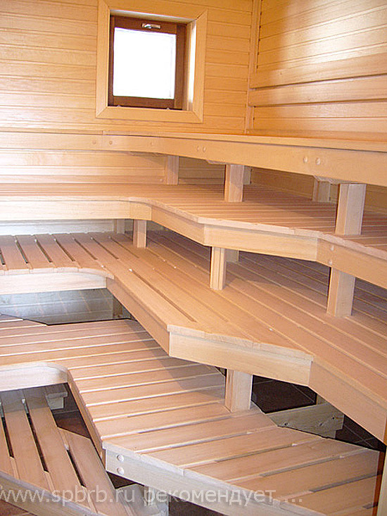 Интерьер деревянной бани, фото 45 