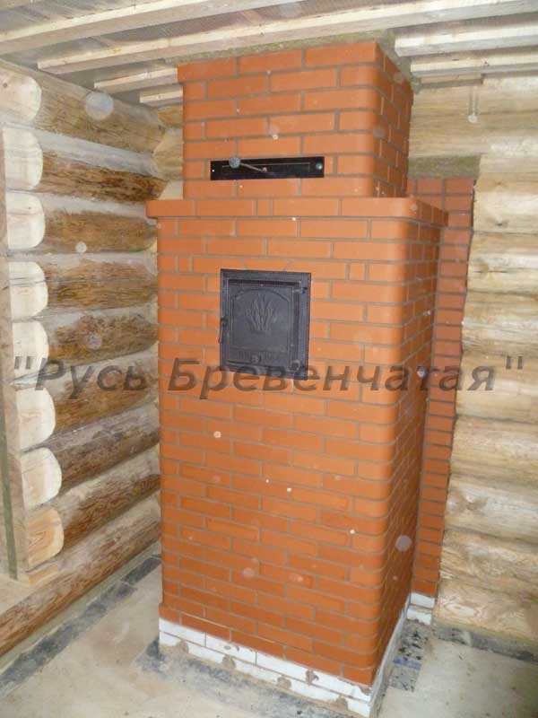 Кирпичная банная печь - вид со стороны парилки