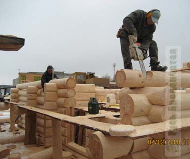 Сборка сруба деревянного дома на заказ