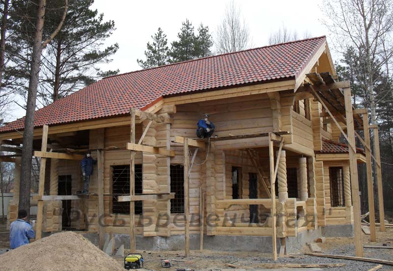 Строительство рубленного деревянного дома 190 м2 