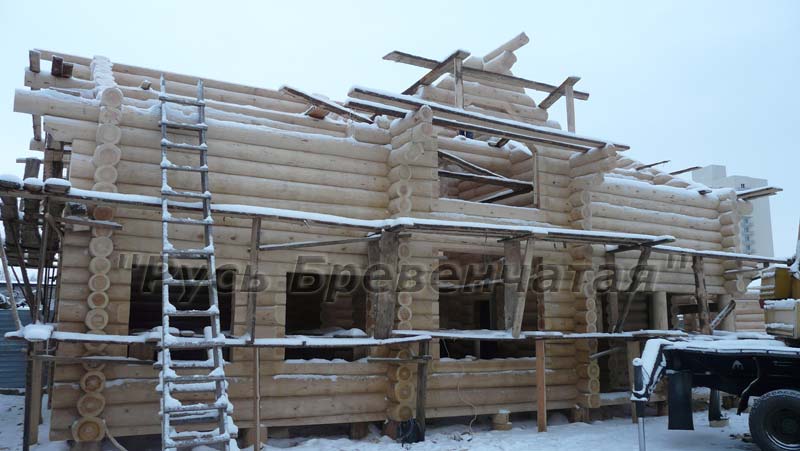 Строительство большого сруба дома с баней цена СПб